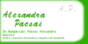 alexandra pacsai business card